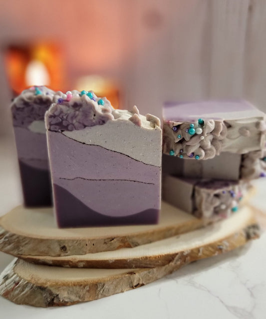 "Moon Light Dessert" Blue Berries Puree Artisan Soap - Normal Skin